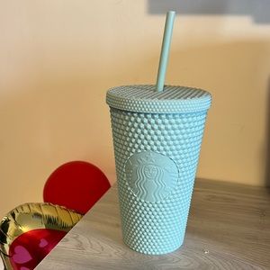 Starbucks 2022 Soft Touch Studded 16oz Matte Mint Green Tumbler Cold Cup